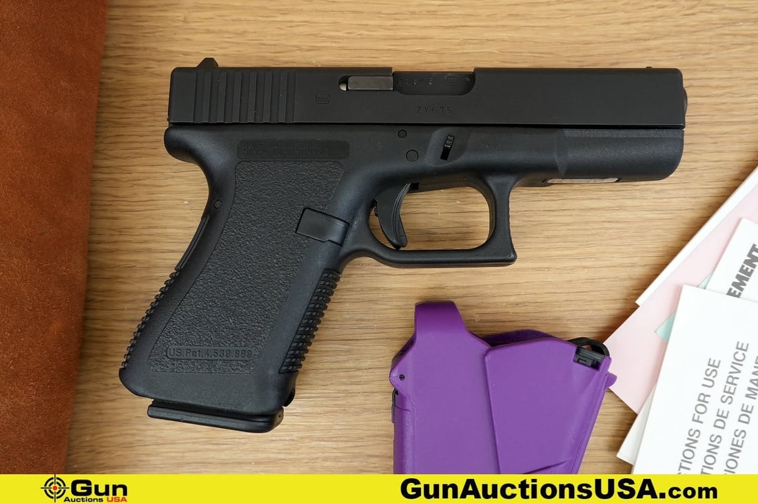 Glock 23 .40 S&W Pistol. Good Condition, Normal Handling Marks. 4.25" Barrel. Shiny Bore, Tight: Glock 23 .40 S&W Pistol. Good Condition, Normal Handling Marks. 4.25" Barrel. Shiny Bore, Tight Action Semi Auto . GEN 2, Featuring a Compact Light Weight Polymer Frame, With Checkering in Front and B