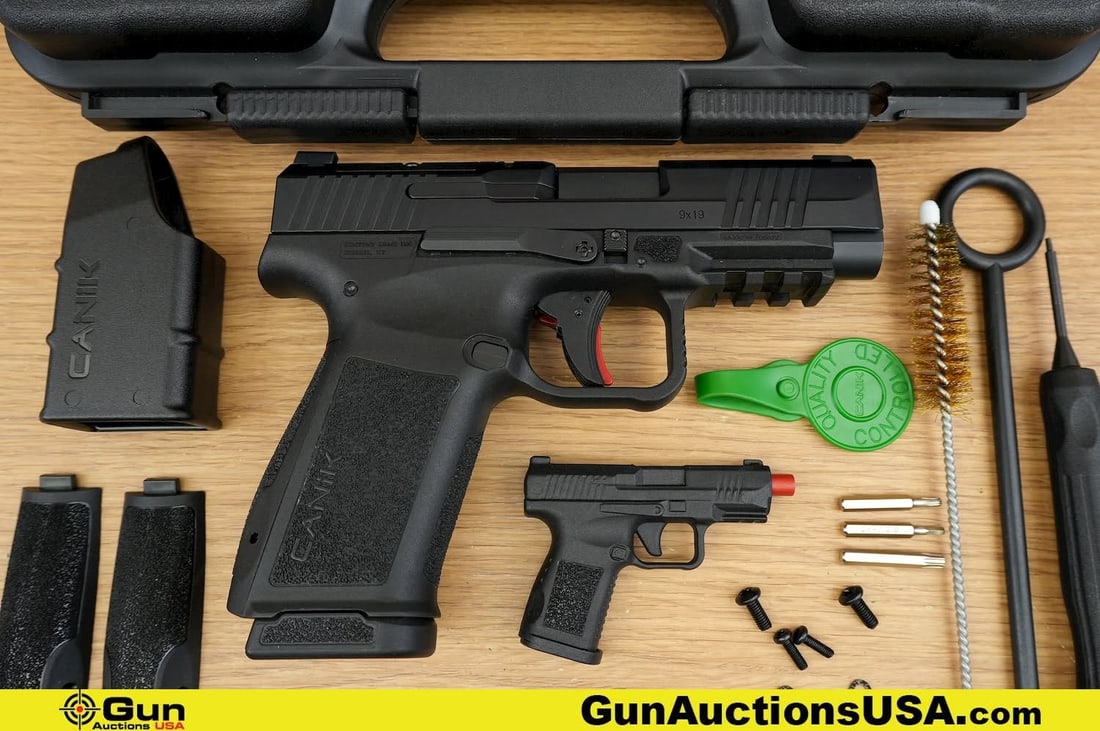 Canik /Century Arms METE MC9LS 9X19 Pistol. Excellent. 3.5" Barrel. Shiny Bore, Tight Action Semi: Canik /Century Arms METE MC9LS 9X19 Pistol. Excellent. 3.5" Barrel. Shiny Bore, Tight Action Semi Auto . Features a Textured Polymer Frame, Front and Rear Slide Serrations, Single White Dot Front Sigh