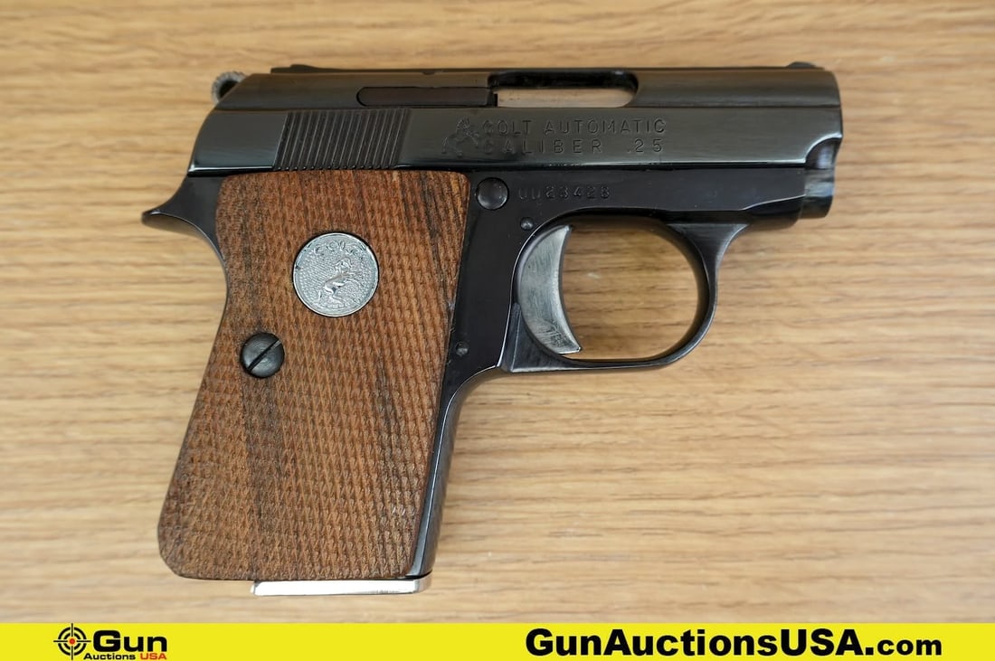 COLT -- COLT AUTOMATIC .25 Cal. COLLECTOR'S Pistol. Excellent. 2" Barrel. Shiny Bore, Tight Action (1 of 9)