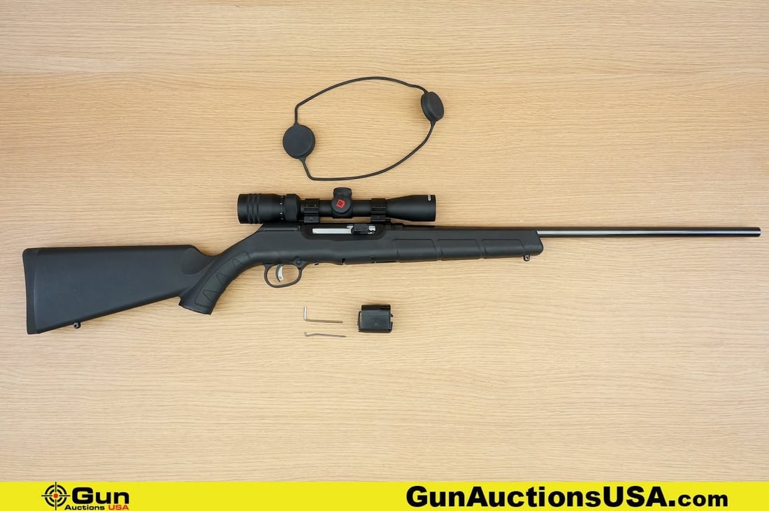 SAVAGE A22 MAGNUM .22 WMR Rifle. Very Good. 22" Barrel. Shiny Bore, Tight Action Semi Auto. Features: SAVAGE A22 MAGNUM .22 WMR Rifle. Very Good. 22" Barrel. Shiny Bore, Tight Action Semi Auto. Features a Nicely Blued Barrel and Receiver, Weaver Scope Mounts, with an Installed Redfield 2-7x32 Scope wi