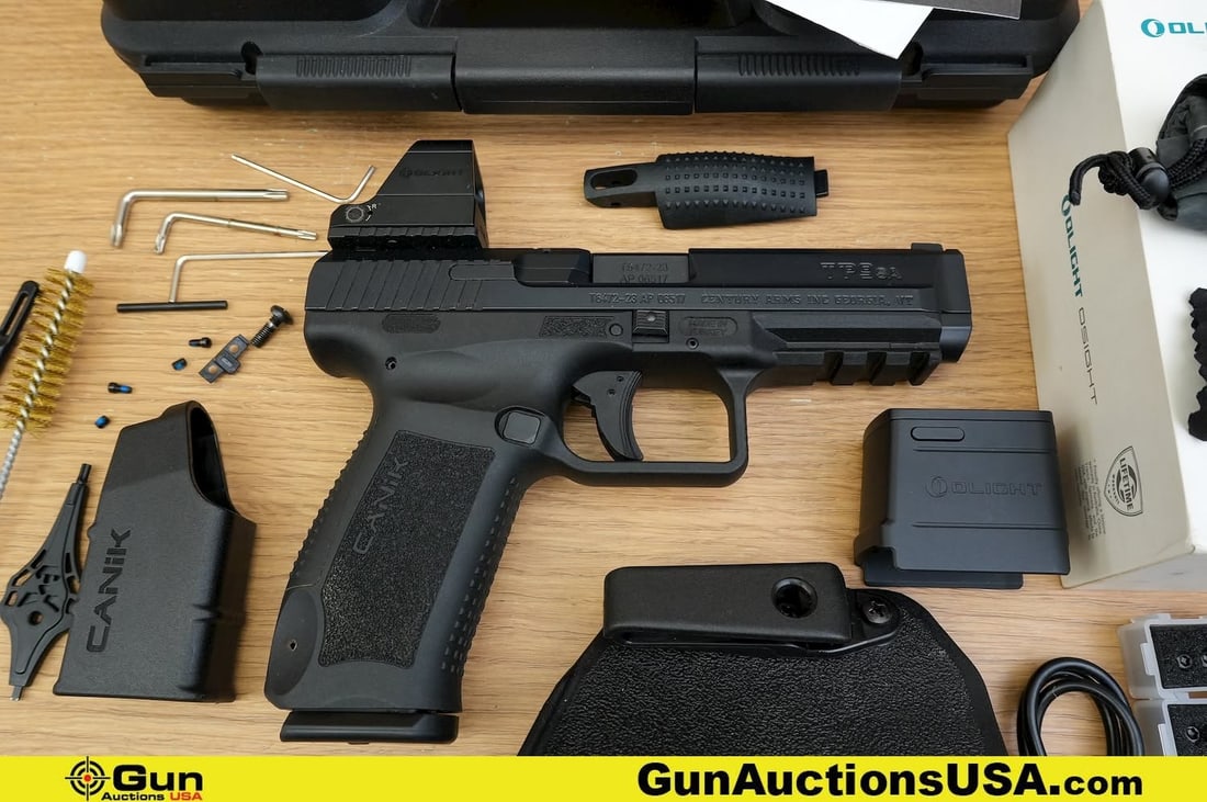 Canik TP9SA 9X19 Pistol. Excellent. 3" Barrel. Shiny Bore, Tight Action Semi Auto . Features a Light: Canik TP9SA 9X19 Pistol. Excellent. 3" Barrel. Shiny Bore, Tight Action Semi Auto . Features a Light Weight polymer frame, Textured Pistol Grip, Front Accessory Rail, Safety Trigger, Hi Viz Front Sigh