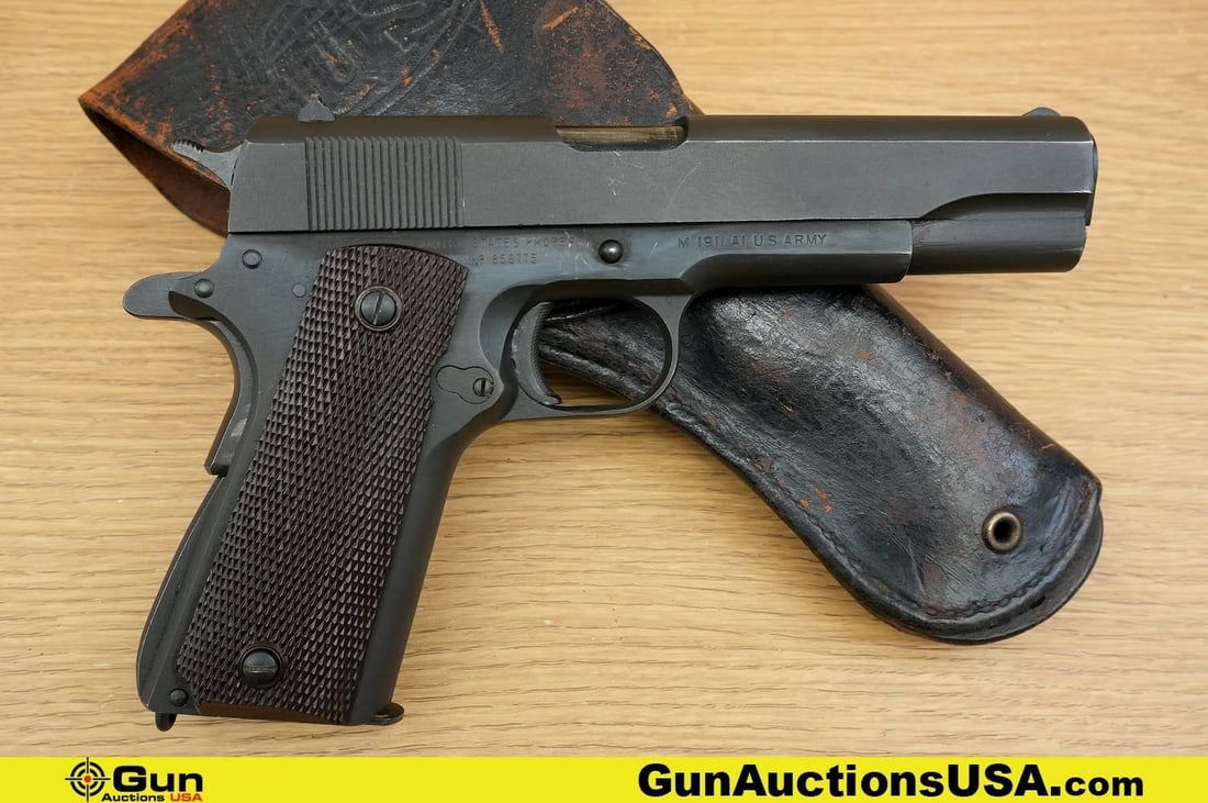 ITHACA GUN CO 1911 A1 .45 ITHACA 1911 Pistol. Very Good. 5" Barrel. Shiny Bore, Tight Action Semi: ITHACA GUN CO 1911 A1 .45 ITHACA 1911 Pistol. Very Good. 5" Barrel. Shiny Bore, Tight Action Semi Auto RARE and COLLECTIBLE! Featuring a Parkerized Steel Finish, Staked Front Sight, Drift Adjustable R