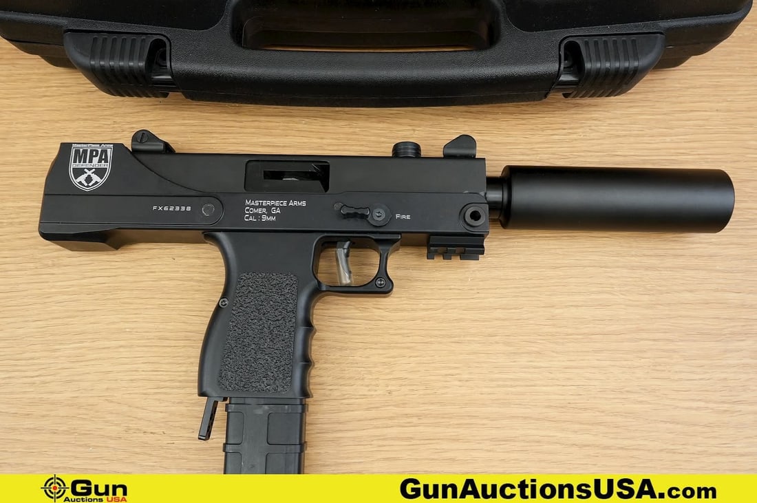 Masterpiece Arms DEFENDER 9mm THREADED BARREL Pistol. Excellent. 4.25" Barrel. Shiny Bore, Tight (1 of 14)