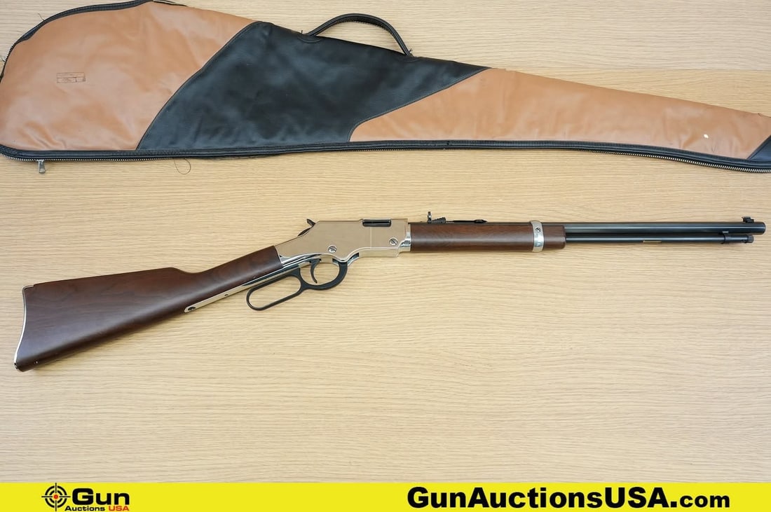 HENRY SILVER BOY .22 S-L-LR Rifle. Excellent. 20" Barrel. Shiny Bore, Tight Action Lever Action .: HENRY SILVER BOY .22 S-L-LR Rifle. Excellent. 20" Barrel. Shiny Bore, Tight Action Lever Action . STUNNING and Featuring a Gleaming Nickel-Plated Receiver, American walnut stock, Nickel Plated Bands, 