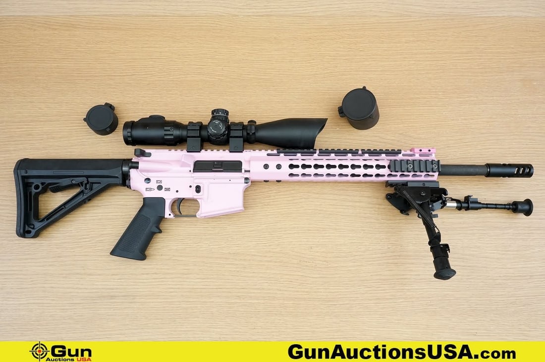 SPIKE'S TACTICAL ST15 5.56 NATO THREADED BARREL Rifle. Good Condition, Normal Handling Marks. 16": SPIKE'S TACTICAL ST15 5.56 NATO THREADED BARREL Rifle. Good Condition, Normal Handling Marks. 16" Barrel. Shiny Bore, Tight Action Semi Auto . Features a THREADED BARREL with Muzzle Break, Installed B