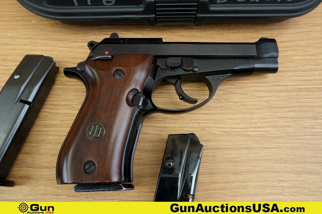 BERETTA 84B 9MM SHORT Pistol. Excellent. 3" Barrel. Shiny Bore, Tight Action Semi Auto . Features: BERETTA 84B 9MM SHORT Pistol. Excellent. 3" Barrel. Shiny Bore, Tight Action Semi Auto . Features Solid Steel Construction, Fixed Front and Rear Sights, Ambi Safety, Hammer Fired, SA/DA, Smooth Walnut