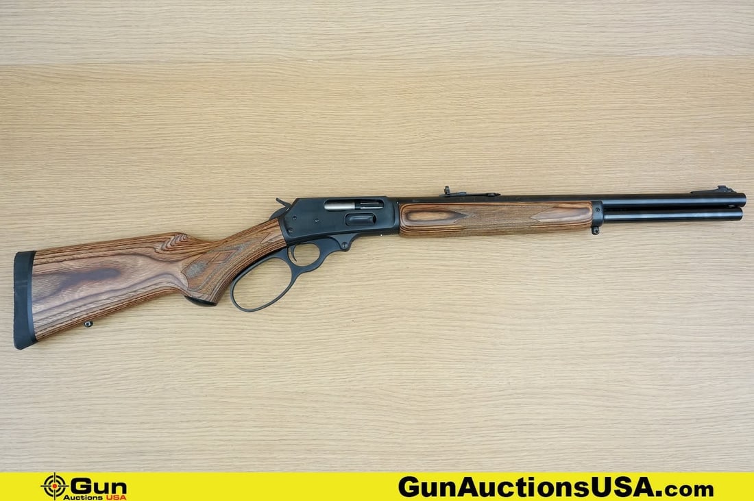 MARLIN 1895GBL .45-70 GOVT. Rifle. Excellent. 18.5" Barrel. Shiny Bore, Tight Action Lever Action .: MARLIN 1895GBL .45-70 GOVT. Rifle. Excellent. 18.5" Barrel. Shiny Bore, Tight Action Lever Action . Features a Matte Black Finish, Adjustable Rear Sight, Ramp Front Sight, Side Gate Loading, with a Tu