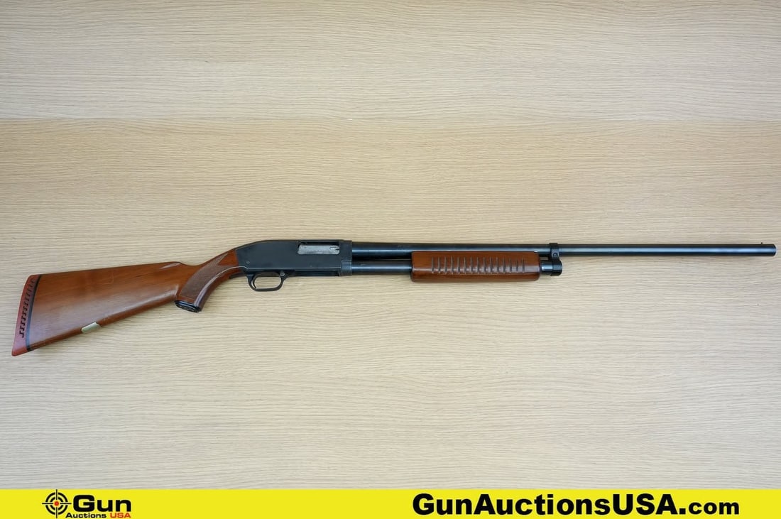 SEARS, ROEBUCK J.C. HIGGINS 20 12 Ga. Shotgun. Good Condition, Normal Handling Marks. 28" Barrel.: SEARS, ROEBUCK J.C. HIGGINS 20 12 Ga. Shotgun. Good Condition, Normal Handling Marks. 28" Barrel. Shiny Bore, Tight Action Pump Action . Featuring a Tube Fed Magazine, Walnut Stock and Foregrip, with 