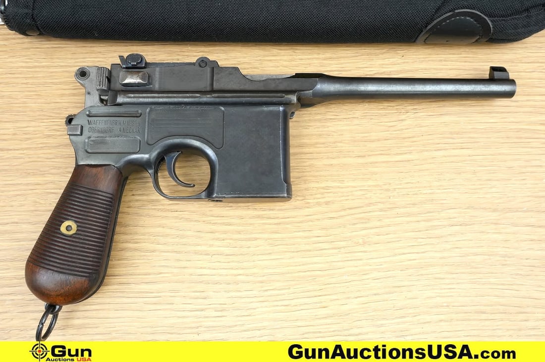 WAFFENFABRIK K. MAUSER OBERNDORF C96 .30 Cal. ALL MATCHING NUMBERS Pistol. Very Good. 5.5" Barrel. (1 of 19)