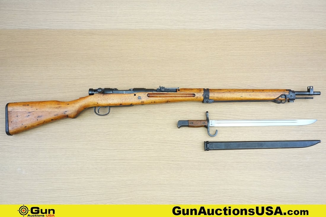 TOKYO KOGYO TYPE 99 7.7 JAP MATCHING NUMBERS Rifle. Very Good. 26" Barrel. Shiny Bore, Tight Action: TOKYO KOGYO TYPE 99 7.7 JAP MATCHING NUMBERS Rifle. Very Good. 26" Barrel. Shiny Bore, Tight Action Bolt Action A Japanese marvel, with MATCHING NUMBERS on Receiver, and Bayonet Lug. Hard Wood Stock, 