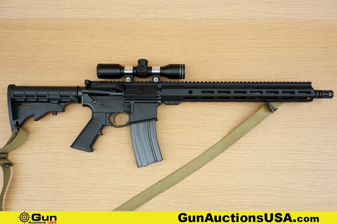 ANDRO ACI-15 5.56 MM THREADED BARREL Rifle. Good Condition, Normal Handling Marks. 16" Barrel. Shiny: ANDRO ACI-15 5.56 MM THREADED BARREL Rifle. Good Condition, Normal Handling Marks. 16" Barrel. Shiny Bore, Tight Action Semi Auto . Features a THREADED BARREL and a A2 Flashider, A2 Pistol Grip and Ad