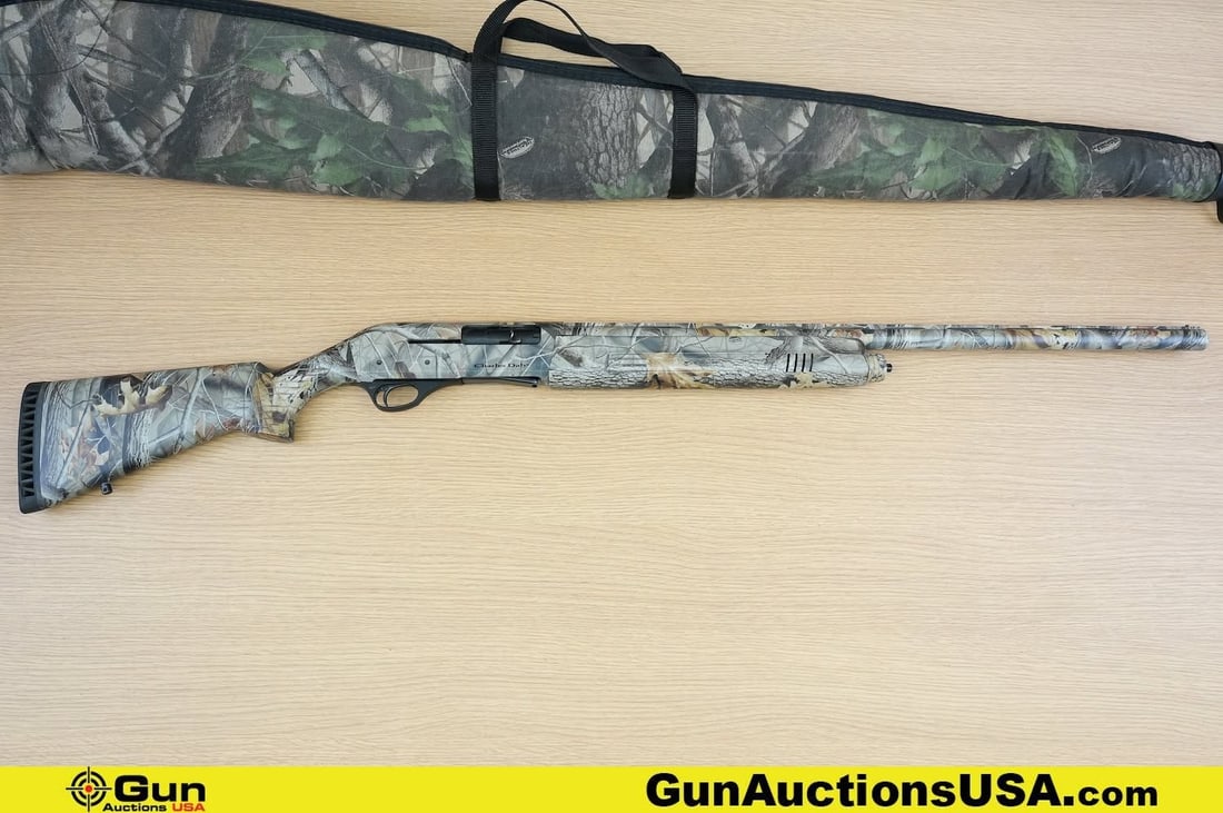 CHARLES DALY FIELD 12 ga. Shotgun. Very Good. 28" Barrel. Shiny Bore, Tight Action Semi Auto .: CHARLES DALY FIELD 12 ga. Shotgun. Very Good. 28" Barrel. Shiny Bore, Tight Action Semi Auto . Wrapped with Real Tree Hard Wood Pattern, Textured Grip on Stock, Cross Bolt Safety, Left Side Bolt Relea