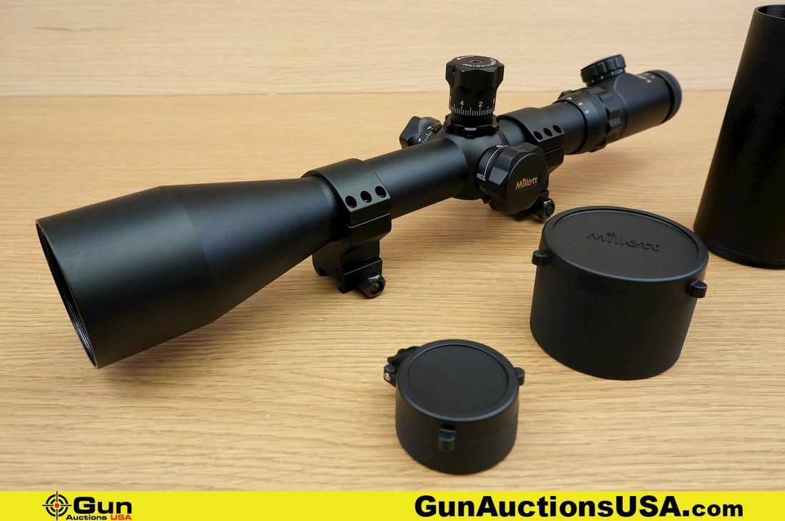 MILLETT TACTICAL . Excellent. Scope . 6-25x56mm Scope, Illuminated with Sunshade, Mounts and Lens (1 of 12)