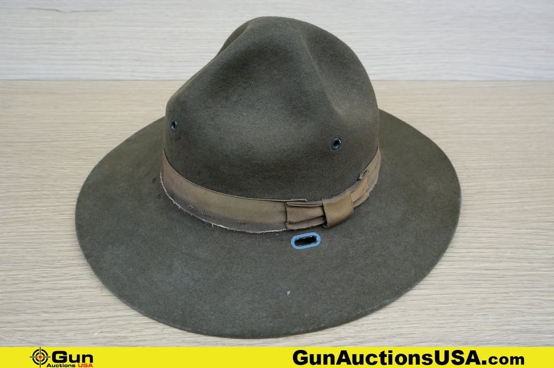 WWII M1911 COLLECTOR'S . Good Condition, Normal Handling Marks. Hat. WWII AUTHENTIC VINTAGE M1911: WWII M1911 COLLECTOR'S . Good Condition, Normal Handling Marks. Hat. WWII AUTHENTIC VINTAGE M1911 Campaign Hat. . (83557) (GSCO77)