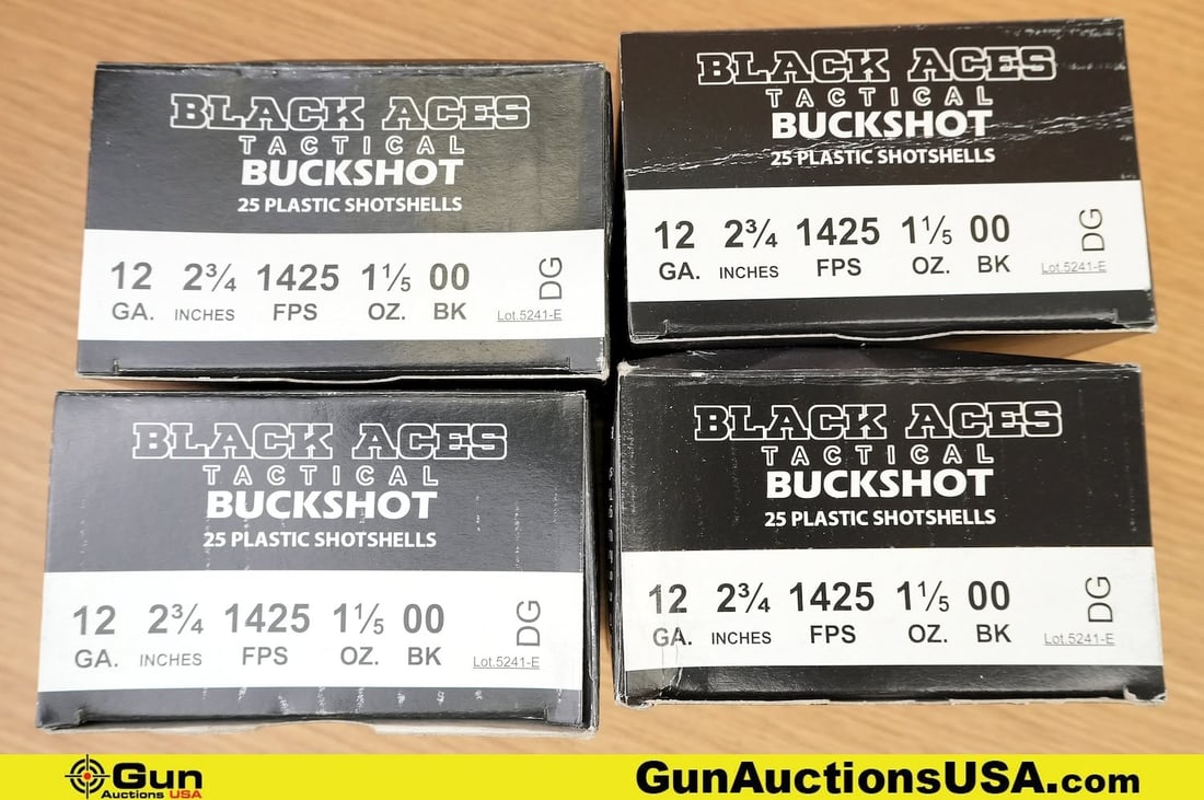 Black Aces 12 Ga. Ammo . . 100 rds. of 2 3/4", 1 1/5 Oz, 00 Buck . (79939) (GSCU89) (1 of 1)
