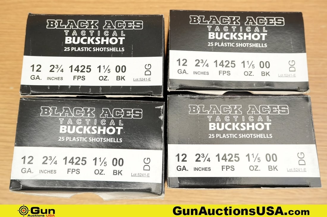 Black Aces 12 Ga. Ammo . . 100 rds. of 2 3/4", 1 1/5 Oz, 00 Buck . (79941) (GSCU30) (1 of 1)
