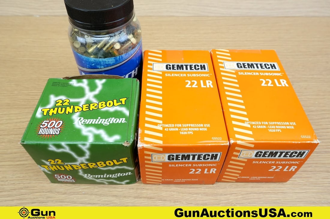 Gem-Tech, Magtech, Remington, Etc. .22LR Ammo . . Approx. 250 Rds. . (83267) (GSCU74) (1 of 4)