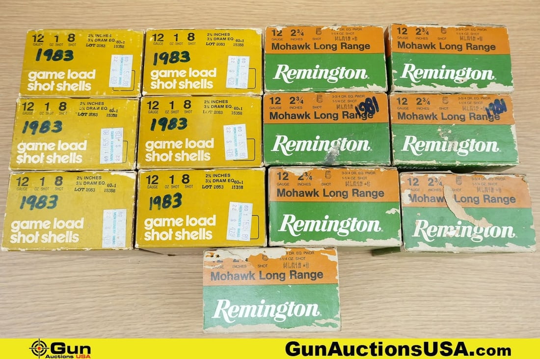 Remington, Ward 12 Ga. Ammo . . Approx. 275 Rds in Total; Approx. 150 Rds of 2 3/4" 5 Shot Mohawk (1 of 3)