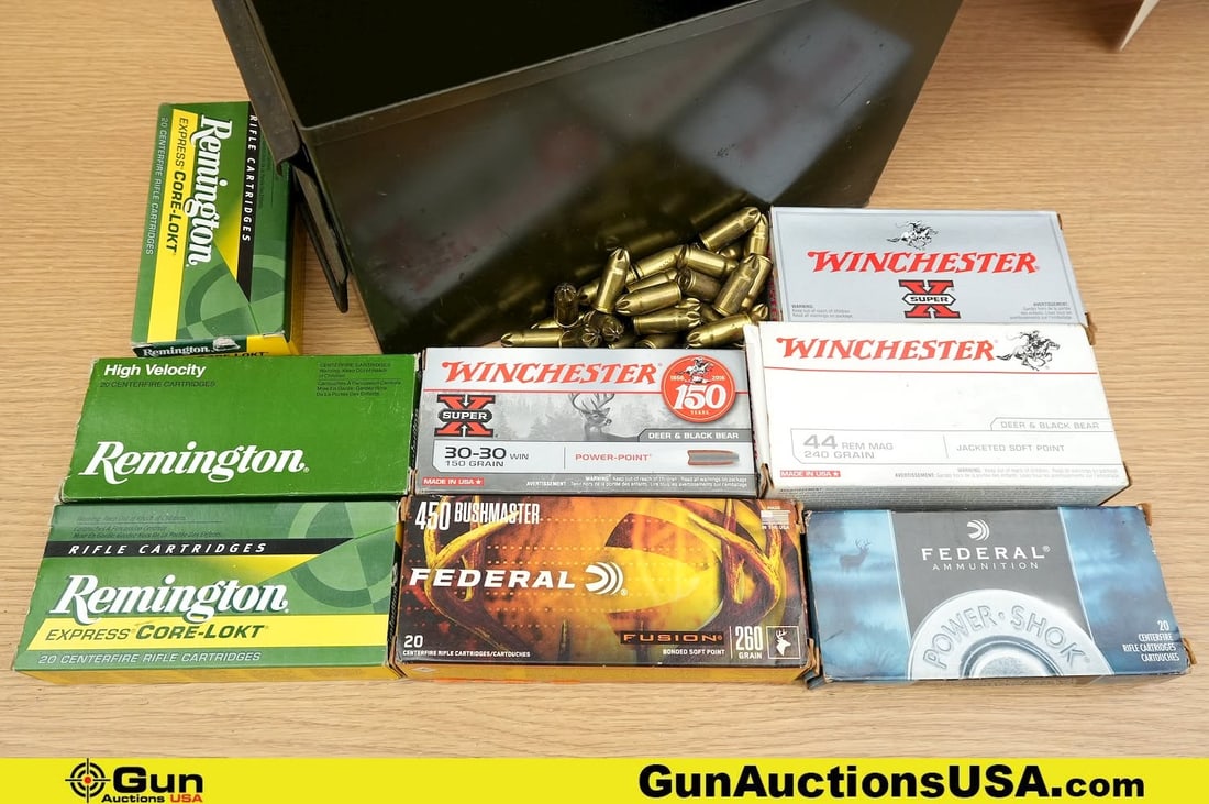 Federal, Winchester, Etc. 30.30 WIN, .450 Bushmaster, .44 REM MAG, .45 LC Blanks Ammo, Blanks . . (1 of 7)