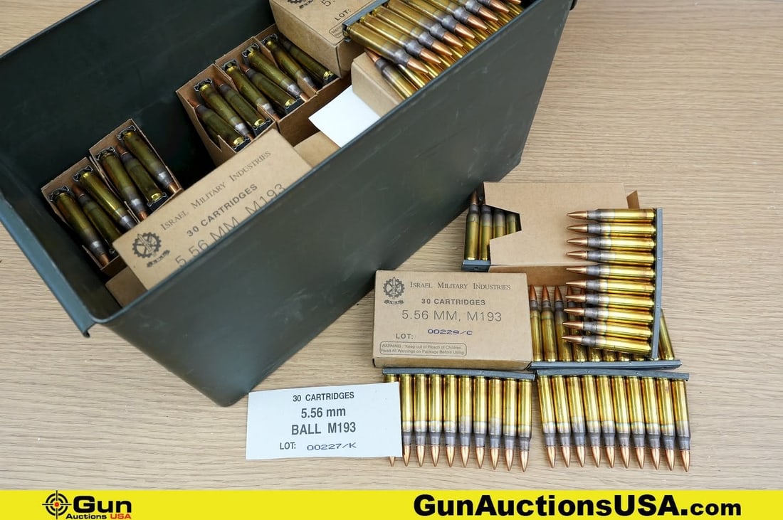 IMI 5.56 Ammo . . Approx. 700 Rds. Includes .50 Cal Ammo Can. . (83644) (GSCV45) (1 of 7)