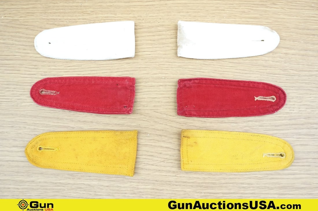 Spanish American War COLLECTOR'S Shoulder Straps. Good Condition. Set of 3 U.S. Spanish American War: Spanish American War COLLECTOR'S Shoulder Straps. Good Condition. Set of 3 U.S. Spanish American War Shoulder Straps for 1899 Tropical Uniform. INFANTRY- WHITE. ARTILLERY- RED and CAVALRY- YELLOW. . (