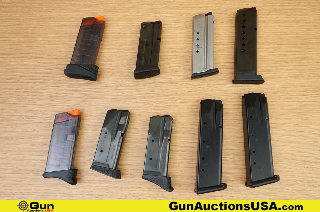 Sig, Remington, Walther, Etc. 9mm Mags. Very Good. . Two Sig 9MM 10 Rd Mags, One Sig P10 9MM 8 Rd (1 of 14)