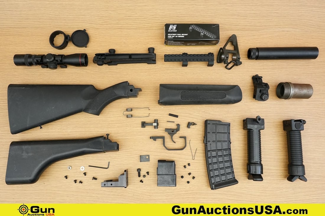 Universal Arms Corp. NC Star, Carolina's Shooter Supply Inc., Simmons, Etc. . Good Condition, Normal: Universal Arms Corp. NC Star, Carolina's Shooter Supply Inc., Simmons, Etc. . Good Condition, Normal Handling Marks. . One Shotgun Polymer Butt Stock, One FAL Style Polymer Butt Stock with Sling Attac