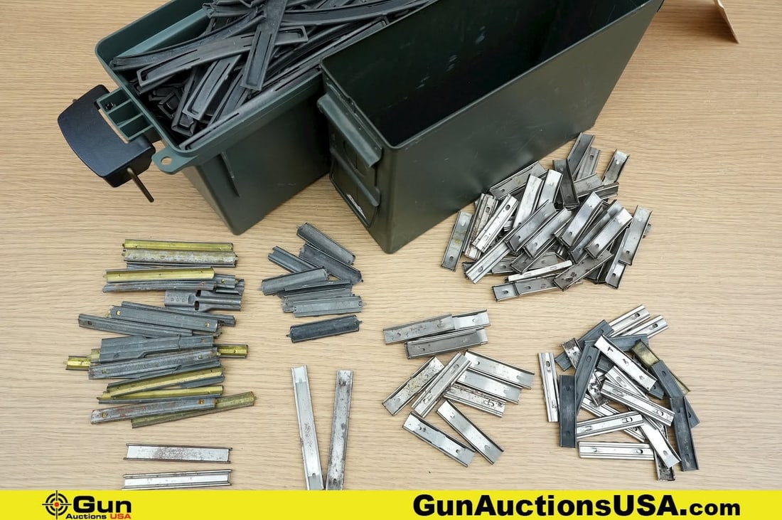 Surplus SKS 7.62x39mm, 7.92x57, 5.56mm, Etc. Stripper Clips . . Approx. 239 Stripper Clips in Total;: Surplus SKS 7.62x39mm, 7.92x57, 5.56mm, Etc. Stripper Clips . . Approx. 239 Stripper Clips in Total; Approx. 128 SKS/AK47 7.62x39 mm, Approx. 40 Small Ring Mauser 7.65x53mm, 7x57mm and 8x57mm Intercha
