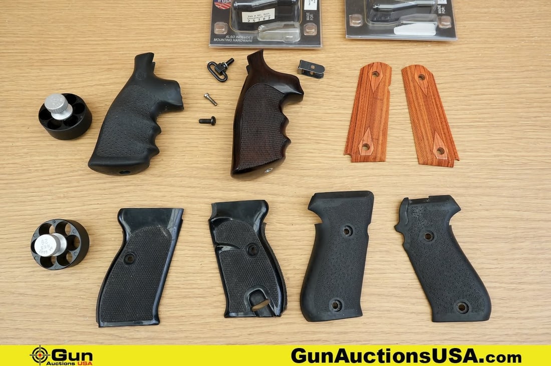 Sig, Hogue, S&W, Etc. Grips, Etc. . Very Good. . Two Revolver Speed Loaders, Two Sig P220 Grips, One (1 of 19)