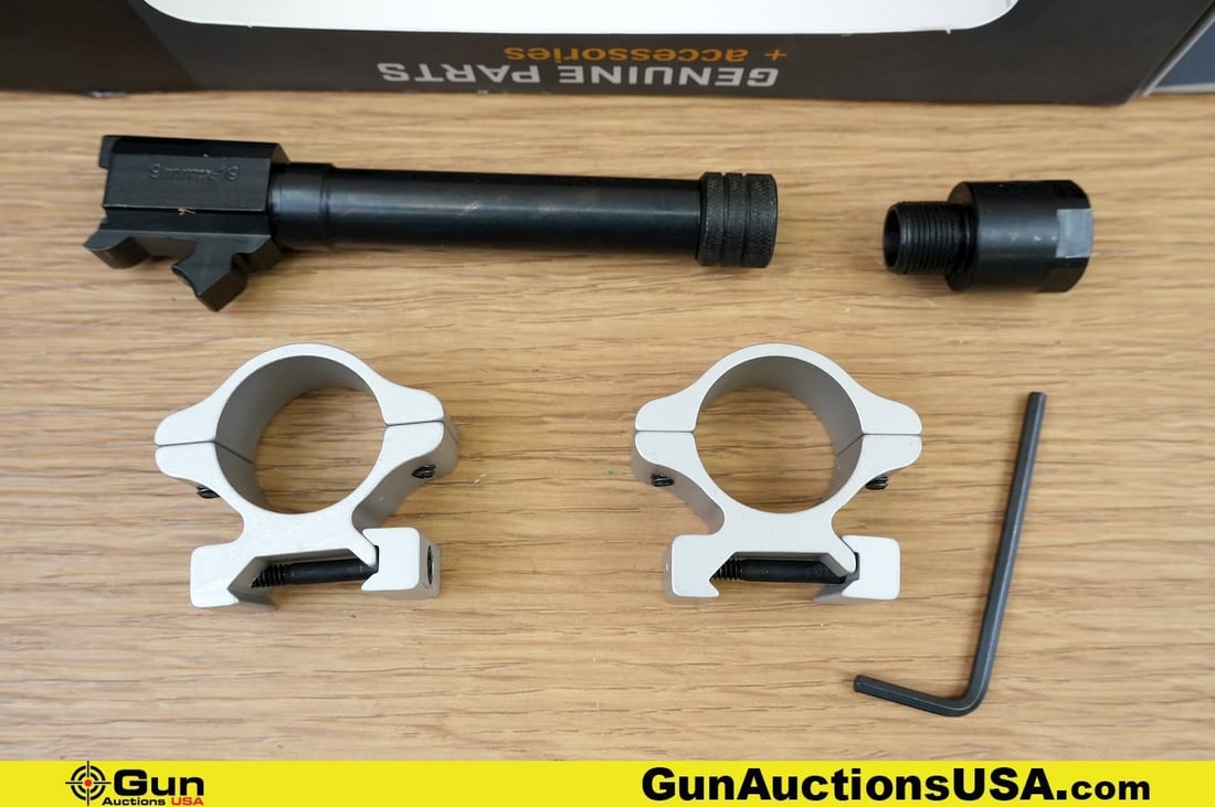 Sig, Etc. Threaded Barrel, Scope Rings. . Like New. . One Sig 229, 228 9mm, 4.25" THREADED Barrel in (1 of 6)