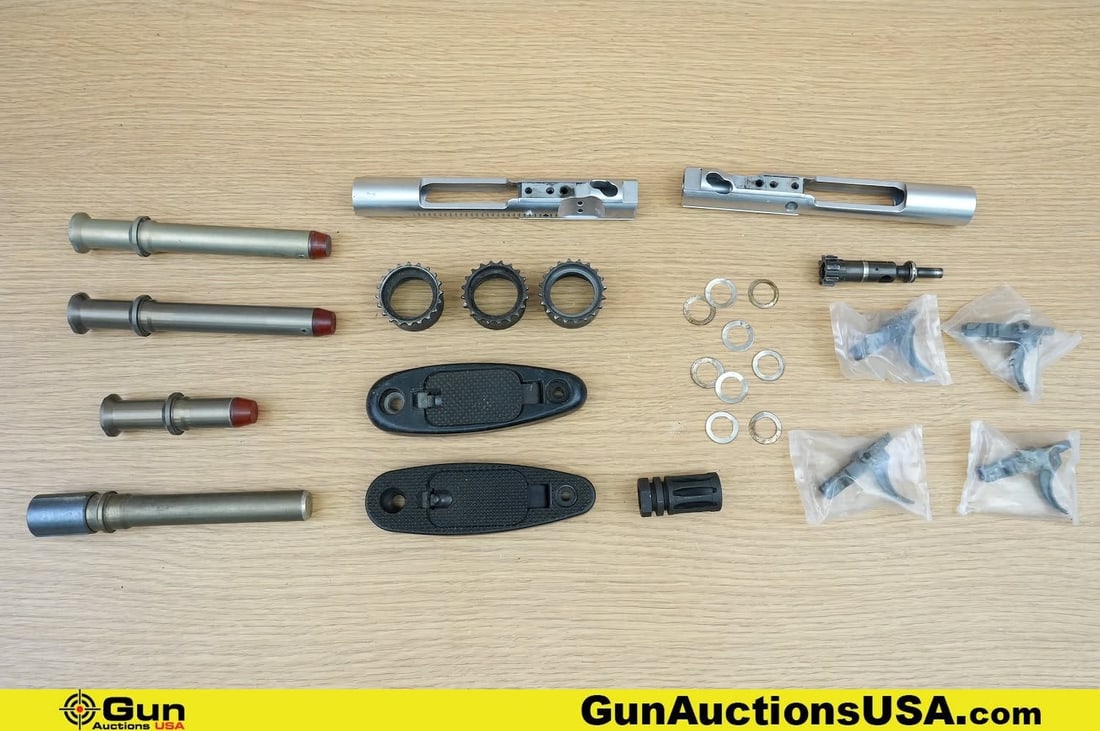 AR, M4, M16 Gun Parts. Good Condition, Normal Handling Marks. . Two AR Bolt Carriers, One AR Bolt, (1 of 15)