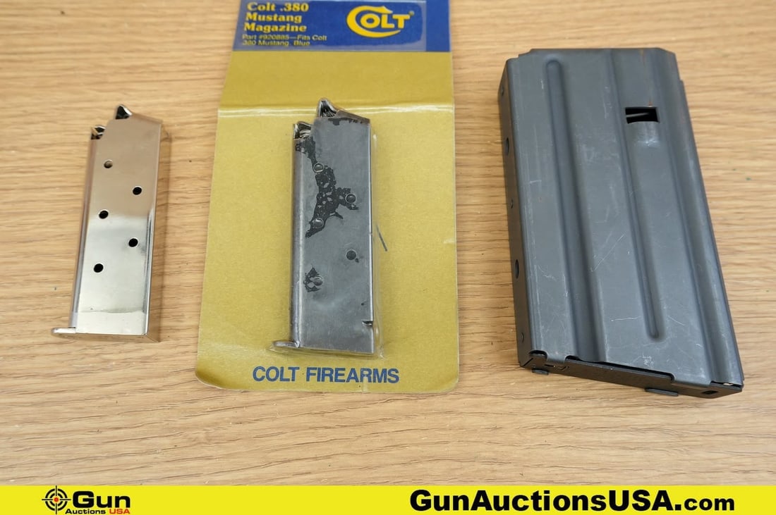 Colt 5.56/223, .380 COLLECTOR'S Magazines. Very Good. . Two COLT MUSTANG .380 Auto Mags, One is New (1 of 5)