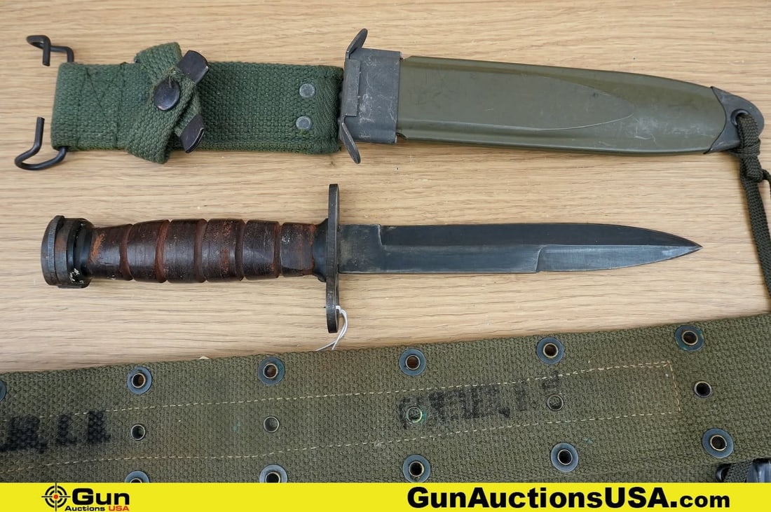 Union Cutlery Kabar M4 RARE/COLLECTOR'S . Very Good. Bayonet . One Bayonet with Metal Scabbard and (1 of 20)