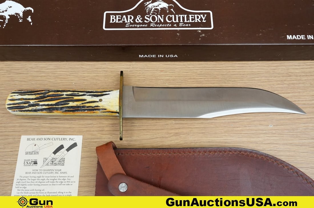 Bear & Son Cutlery/ MGC AMERICAN BOWIE Knife . Very Good. . One AMERICAN BOWIE, Fixed Blade Knife, (1 of 13)