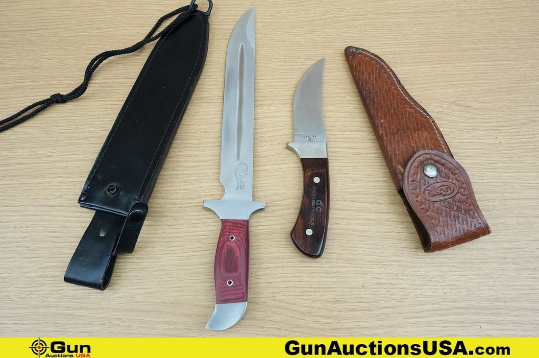 Case XX, 440 . Good Condition, Normal Handling Marks. Knives . Two Fixed Blade Knives with Sheaths. (1 of 20)
