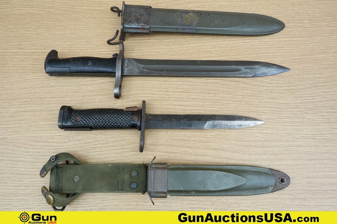 Surplus . Good Condition, Normal Handling Marks. Bayonets. One US M6 Bayonet with W/M8A1 Scabbard, (1 of 19)
