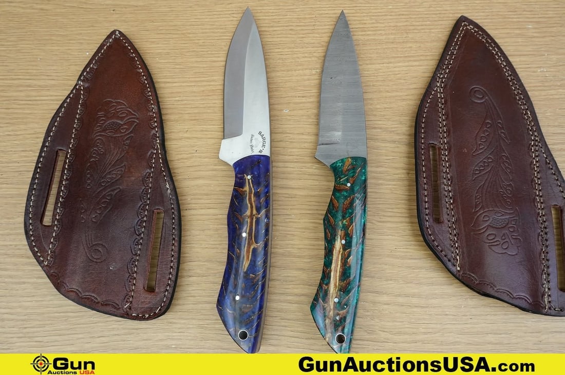 SARGES COLLECTOR'S Knives . Excellent. . Two Knives in Total; The First Knife is Hand Made D2 Blade (1 of 11)