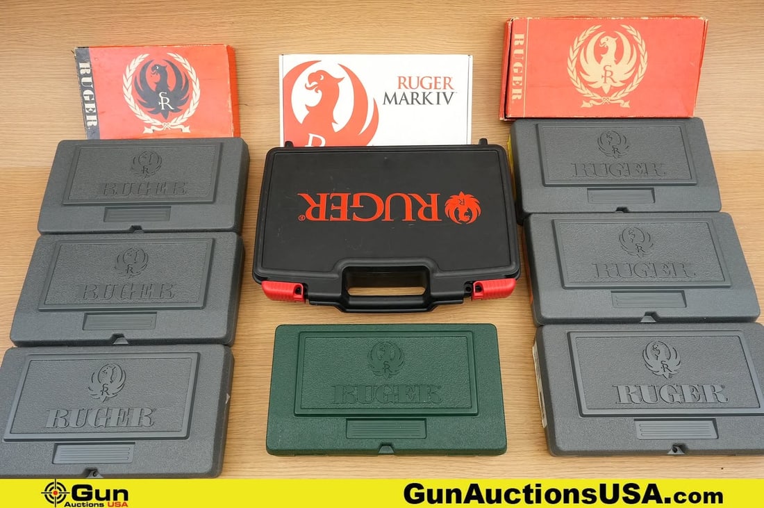 Ruger, Etc. Model 10109, Model 510, MKII, Etc. - Hard Cases, Box's . Very Good. . 11 in total; (1 of 10)
