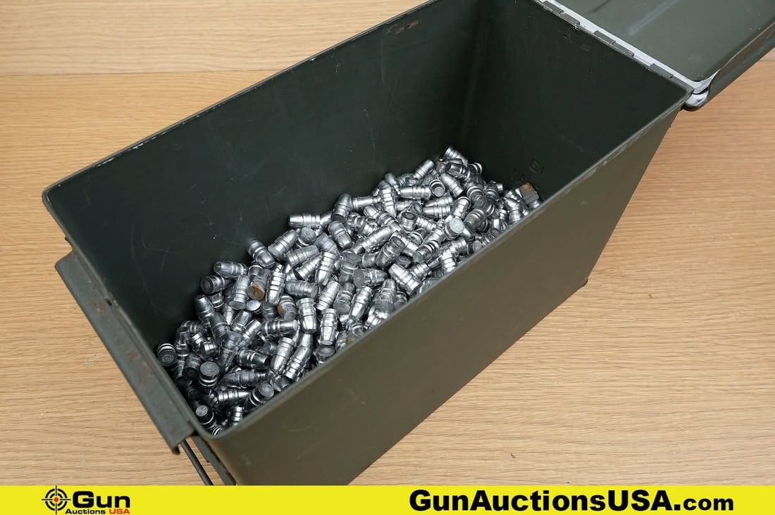 Assorted .44 Cal Re-Loading Projectiles . . Approx. 33 Lbs. Includes Metal Ammo Can. . (83521) (1 of 4)