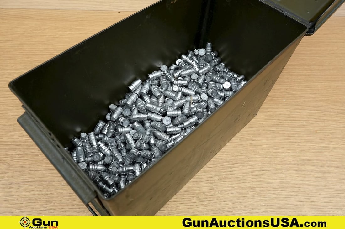 Assorted .44 Cal Re-Loading Projectiles . . Approx. 33 Lbs. Includes Metal Ammo Can. . (83520) (1 of 4)