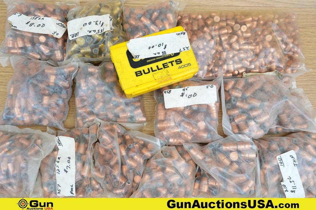 Assorted Re-Loading Bullets. . Approx. 600 Rds of .357 Re-Loading Bullets, Approx. 100 Rds of .458 (1 of 7)