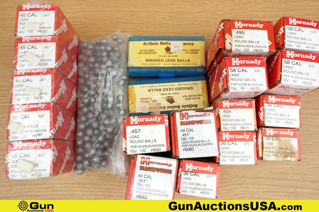 Hornady, Etc. Buffalo Bullet Co. .45 Cal, .457 Cal, .58 Cal, .495 Cal, .454 Cal, Etc. . . Approx. (1 of 9)