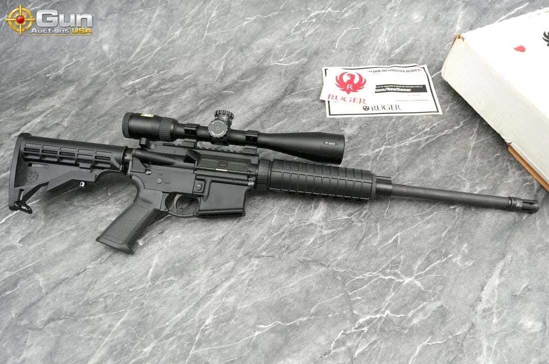 Ruger AR-556 5.56 NATO APPEARS UNFIRED Rifle. Like New. 18" Barrel. Semi Auto . A Great Sporting (1 of 20)