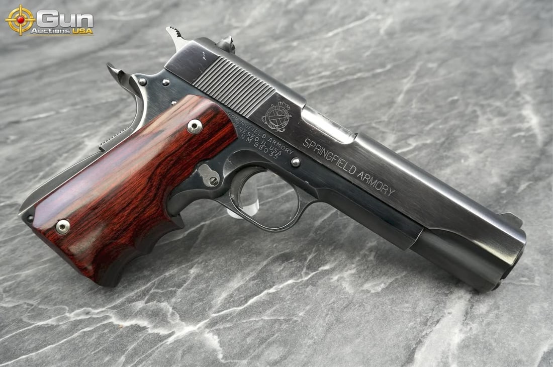 Springfield 1911-A1 .45 AUTO Semi Auto Pistol 5" Barrel, Shiny Bore, Tight Action sn:NM88035 Very (1 of 8)