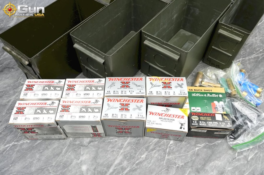 Winchester, Sellier & Bellot, Etc. 12 Ga. Ammo. Assorted loose shells. Includes four metal ammo (1 of 12)