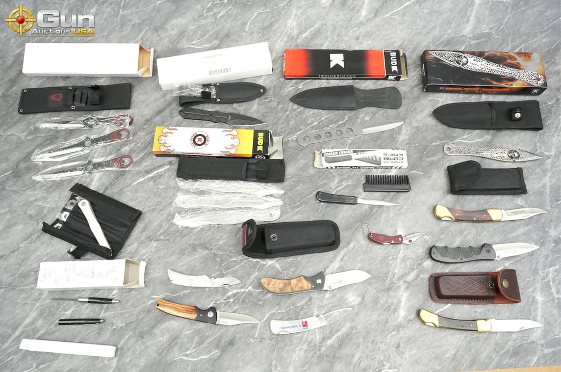 Bud K, Skull, Etc. Knives . Very Good. 16 Knives in Total. Some in Original Packaging. (83668) (1 of 17)