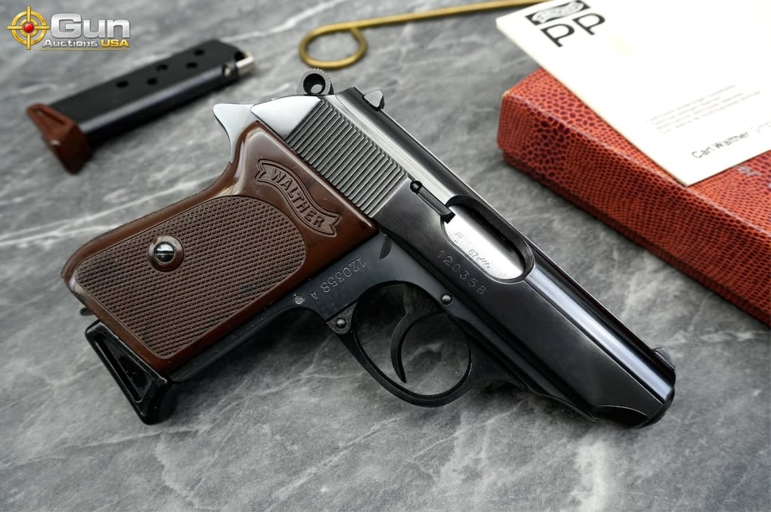 WALTHER PPK 9MM COLLECTOR'S Semi Auto Pistol 3.25" Barrel, Shiny Bore, Tight Action sn:120358 Like: WALTHER PPK 9MM COLLECTOR'S Semi Auto Pistol 3.25" Barrel, Shiny Bore, Tight Action sn:120358 Like NEW WOW A MUST SEE. PRE-1968 Military Bring-back West German-manufactured in 1967 PPK chambered in 9m