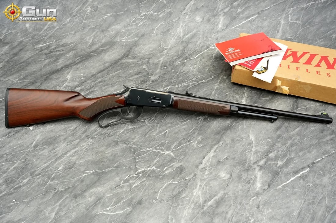 Winchester 9410 .410 ga. Lever Action Shotgun 20" Barrel, Shiny Bore, Tight Action sn:SG25804: Winchester 9410 .410 ga. Lever Action Shotgun 20" Barrel, Shiny Bore, Tight Action sn:SG25804 Excellent Condition A .410 bore shotgun featuring a blued barrel and receiver with Nicely figured walnut s