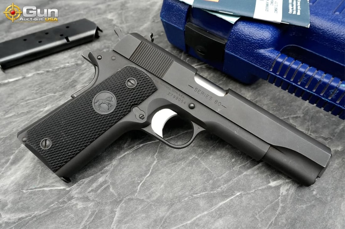 COLT M1991A1 SERIES 80 .45 AUTO Semi Auto Pistol 5" Barrel, Shiny Bore, Tight Action sn:2799054: COLT M1991A1 SERIES 80 .45 AUTO Semi Auto Pistol 5" Barrel, Shiny Bore, Tight Action sn:2799054 Excellent Condition Full-size 1911-pattern pistol featuring the Series 80 firing pin safety system and m