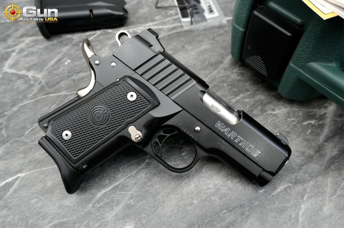 Para Ordnance HI-CAP WARTHOG .45 ACP Semi Auto Pistol 3" Barrel, Shiny Bore, Tight Action sn:P230008: Para Ordnance HI-CAP WARTHOG .45 ACP Semi Auto Pistol 3" Barrel, Shiny Bore, Tight Action sn:P230008 Very Good Condition A powerful, highly concealable sub-compact 1911-style pistol offered in very go
